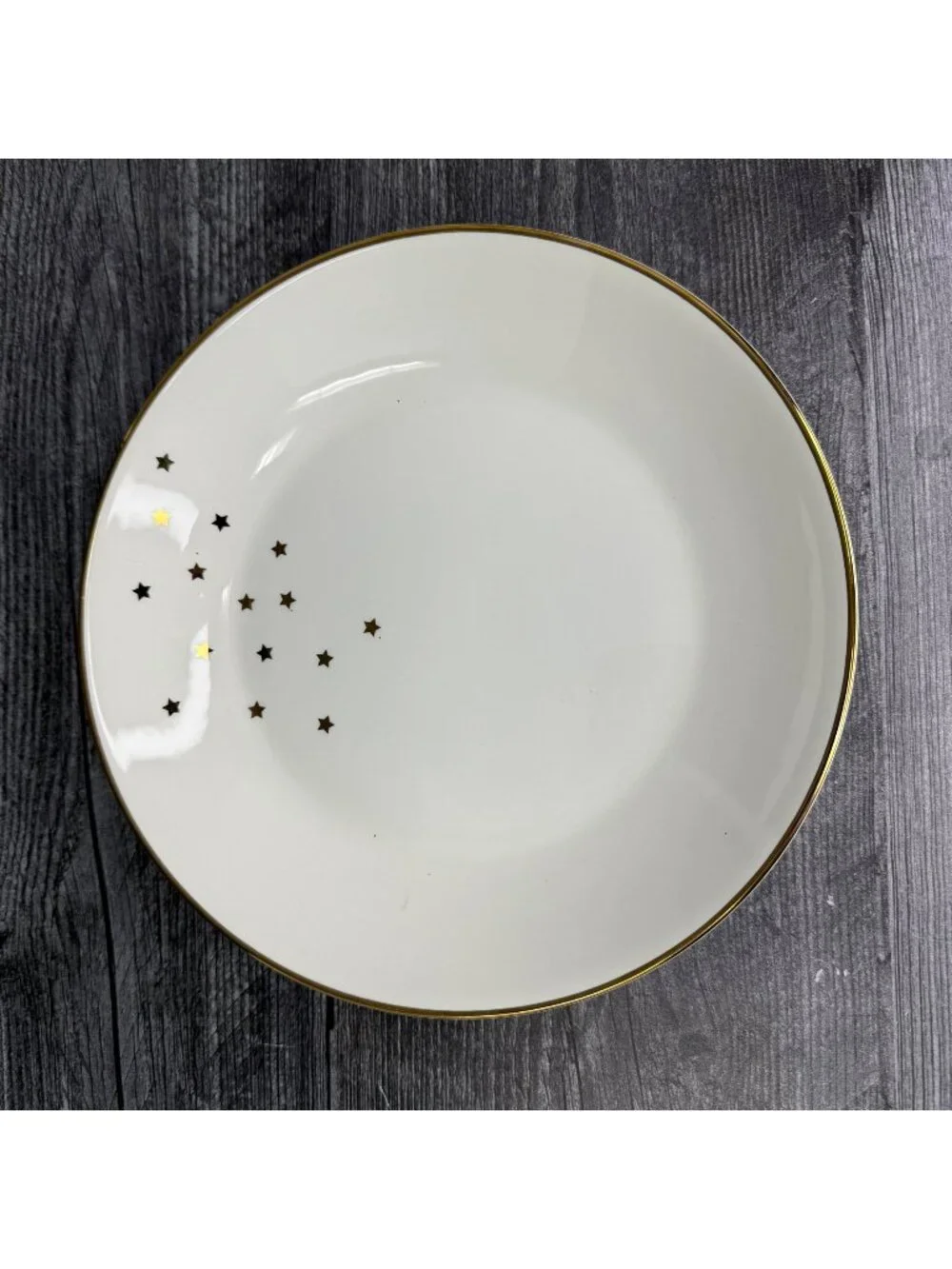 Vintage Richard Ginori Manifattura GIN181 Gold & White Stars Gold Trim Soup Bowl